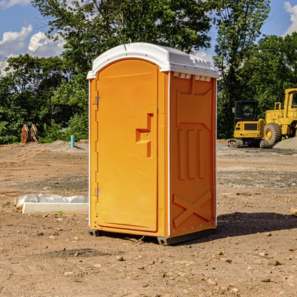 how often are the portable restrooms cleaned and serviced during a rental period in Dalton Georgia